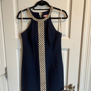 Lilly Pulitzer Navy Mini Dress with Cream Trim